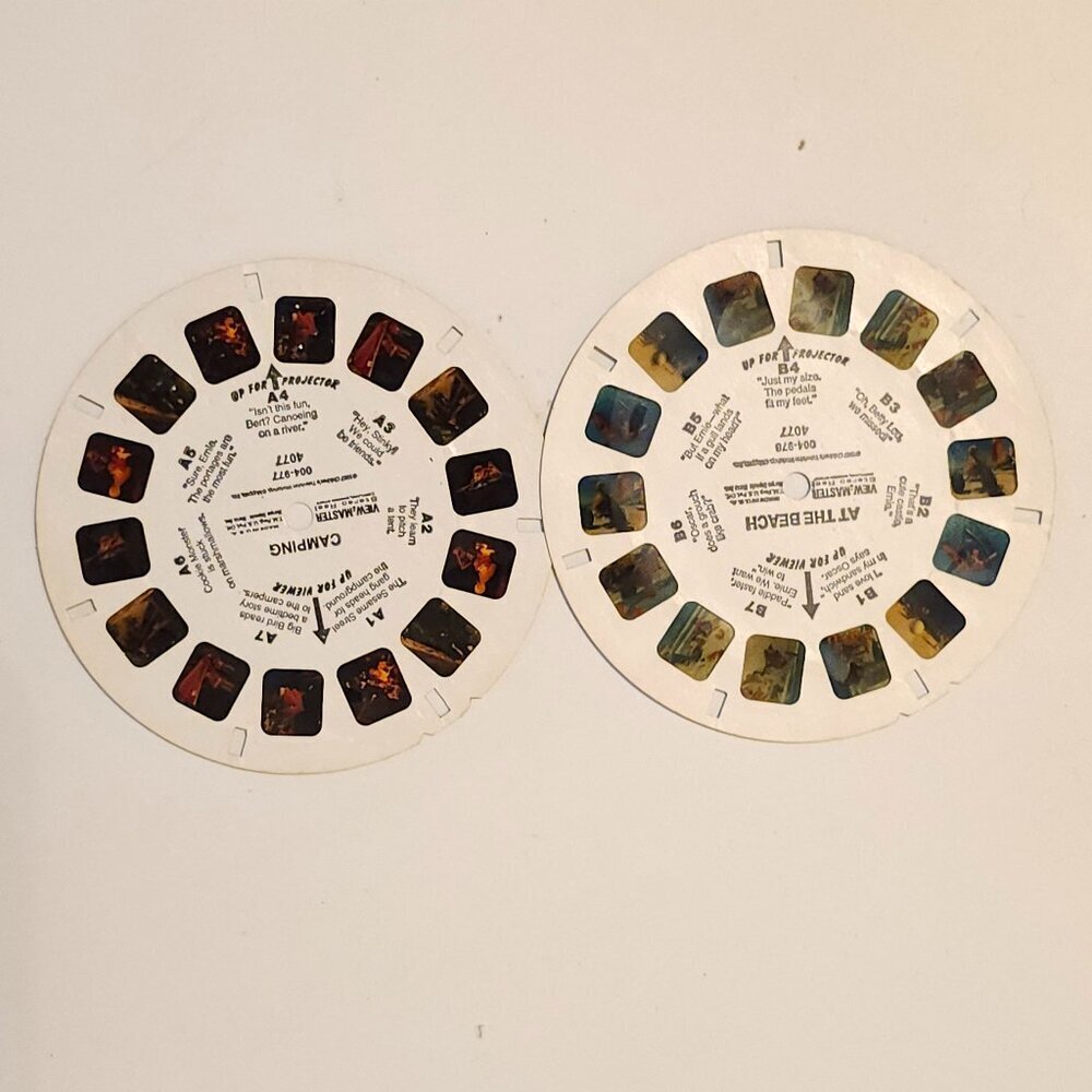 VINTAGE SESAME STREET Reels Camping + At The Beach 1987